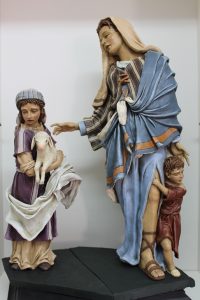 Pastora con niño y niña. 40cm. Año 2013. Colección de D. Silvio Torilo