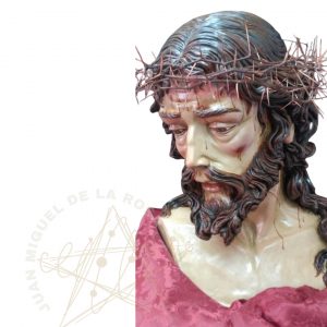 Busto de Cristo. Realizado en terracota y policromado al óleo. Tamaño natural. Año 2015. Colección particular.