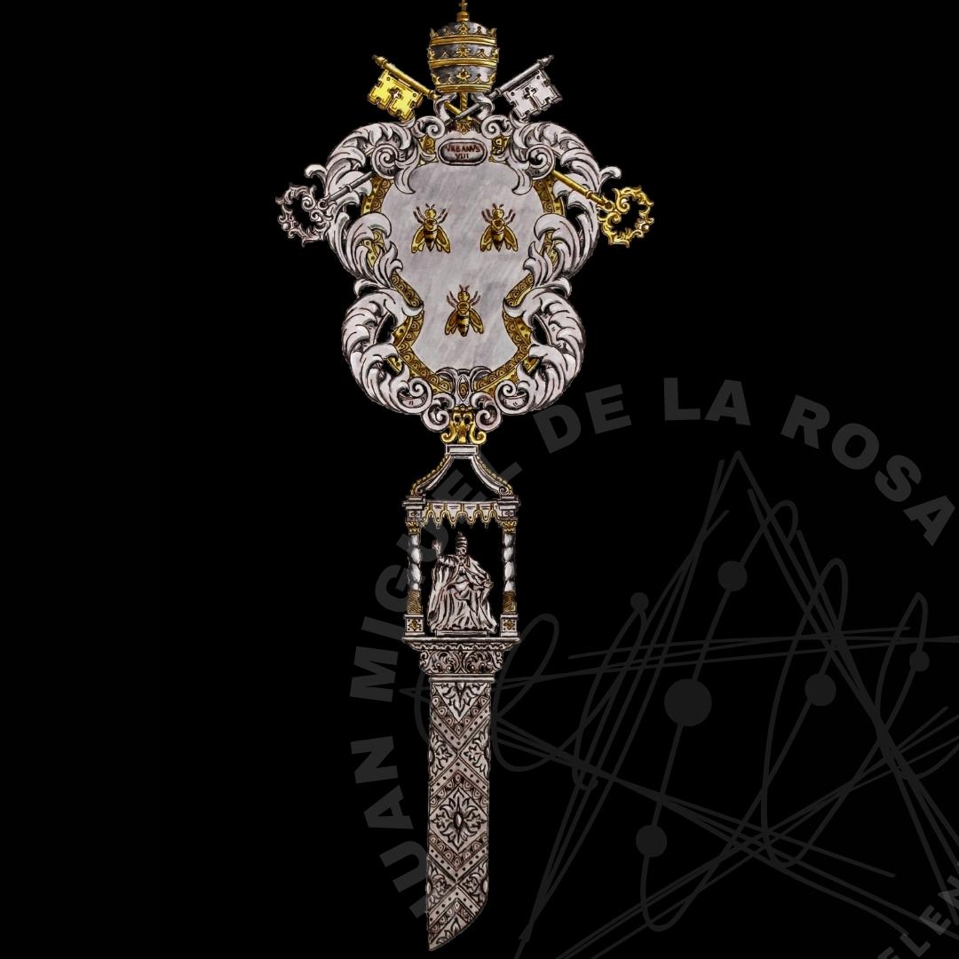Diseño de Vara Pontificia realizado para la Hermandad de Los Negritos (Sevilla) Año 2020. (No
elegida)